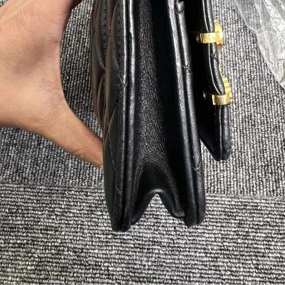 ❌SOLD❌✨ Chanel Limited Edition Wallet on Chain — Black Lambskin (Microchipped) - Picture 11 of 14